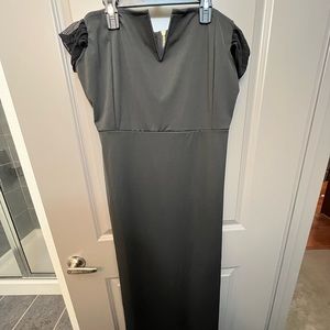Fitted off the shoulder formal dress